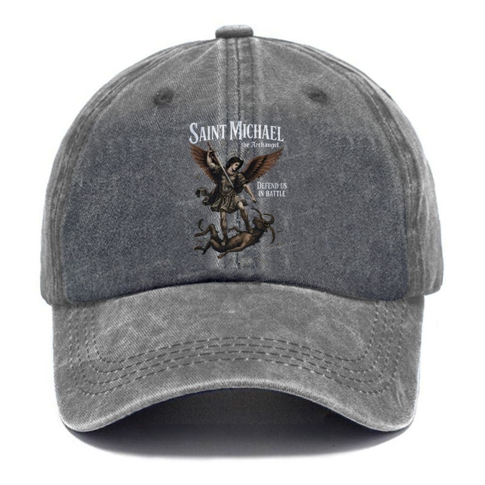 Saint Michael The Archange Unisex Vintage Casual Washed Cap