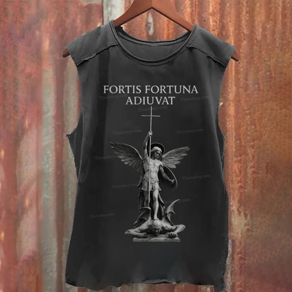 ST FORTIS FORTUNA ADIUVAT Washed Tank Top 