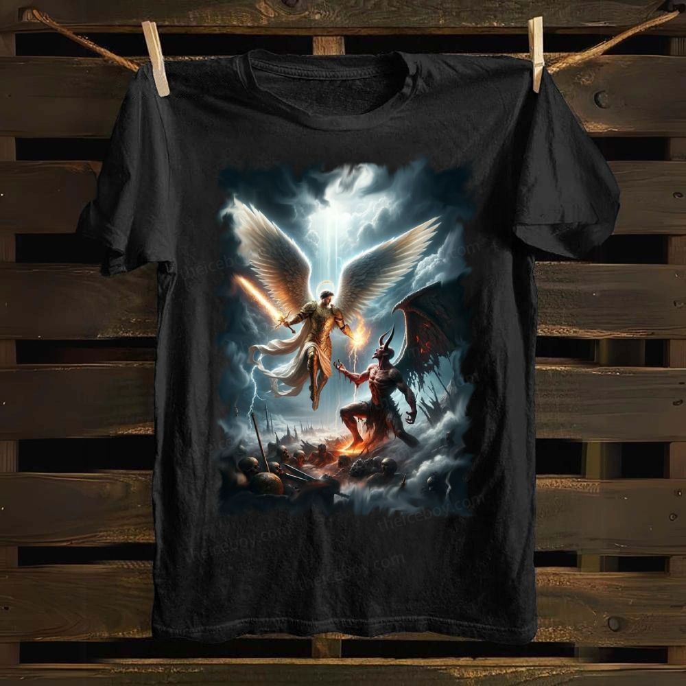 Seraphim Vs Serpent Cotton T-shirt