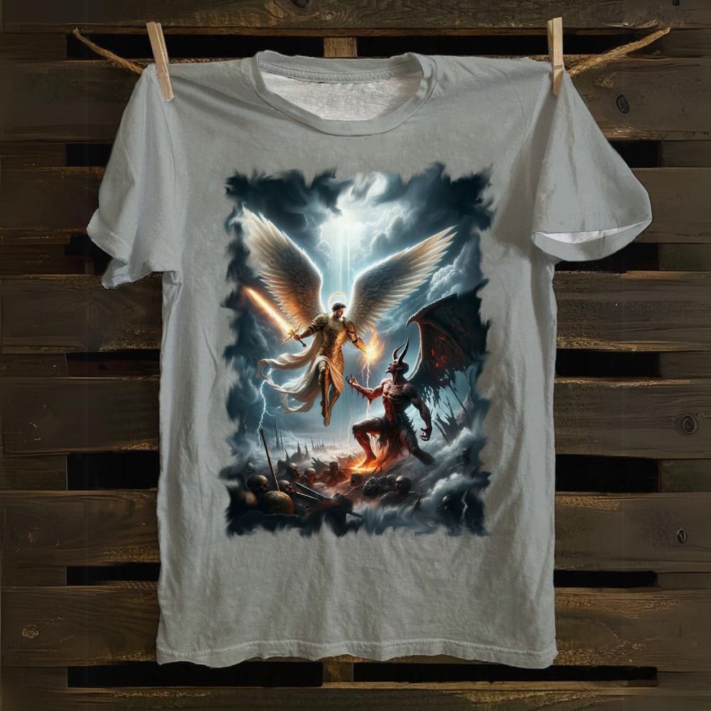 Seraphim Vs Serpent Cotton T-shirt