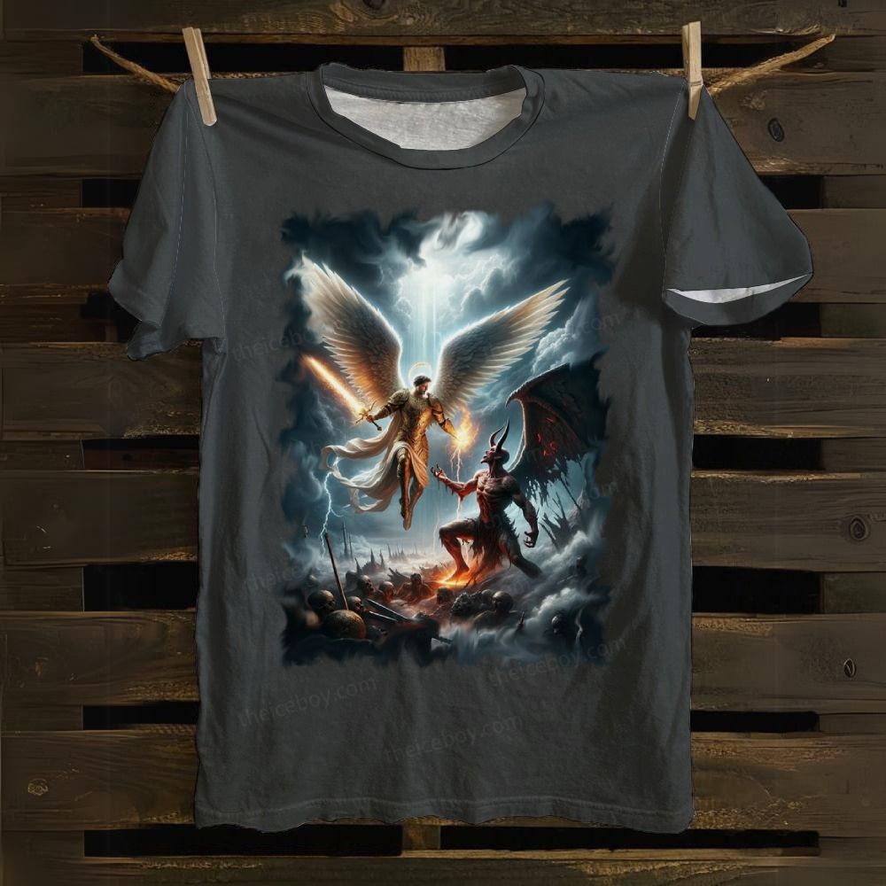 Seraphim Vs Serpent Cotton T-shirt