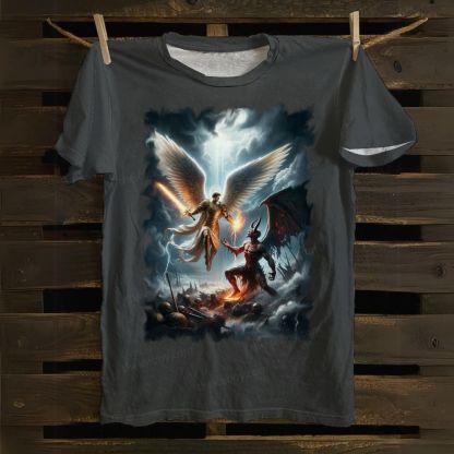 Seraphim Vs Serpent Cotton T-shirt