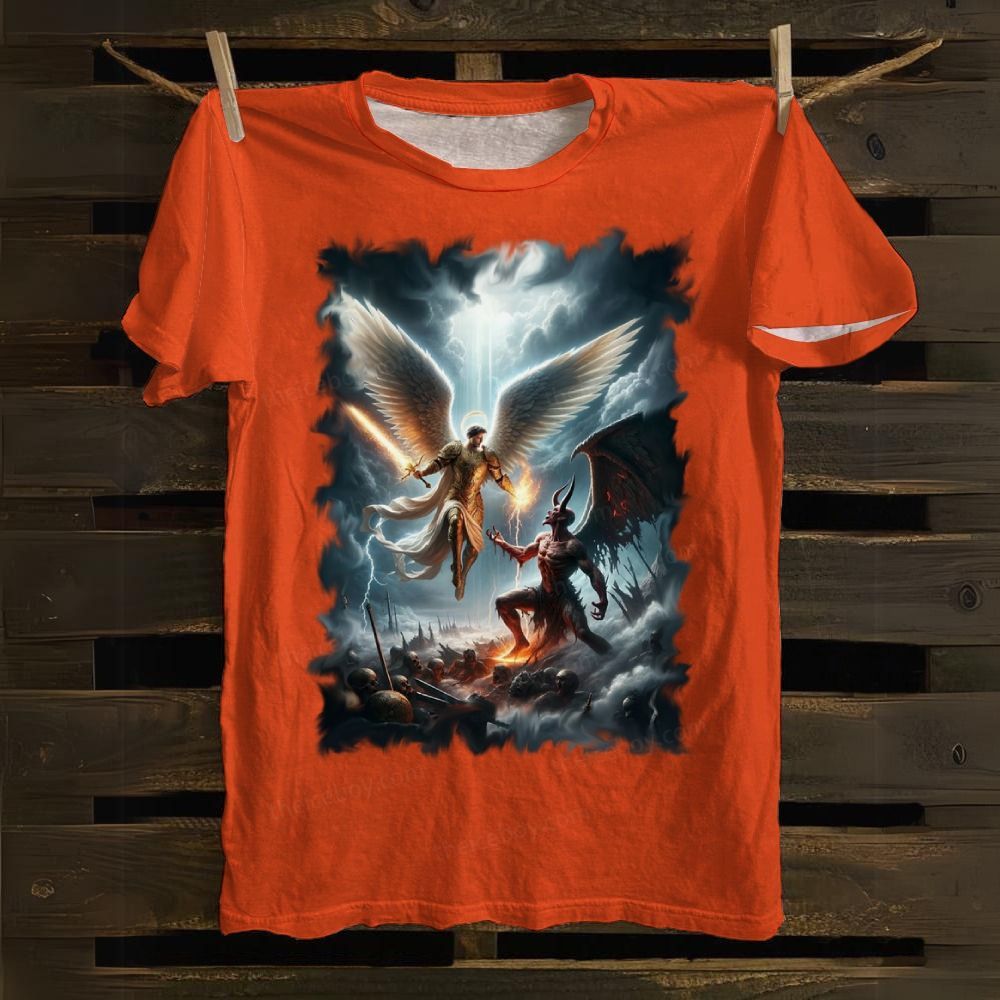 Seraphim Vs Serpent Cotton T-shirt