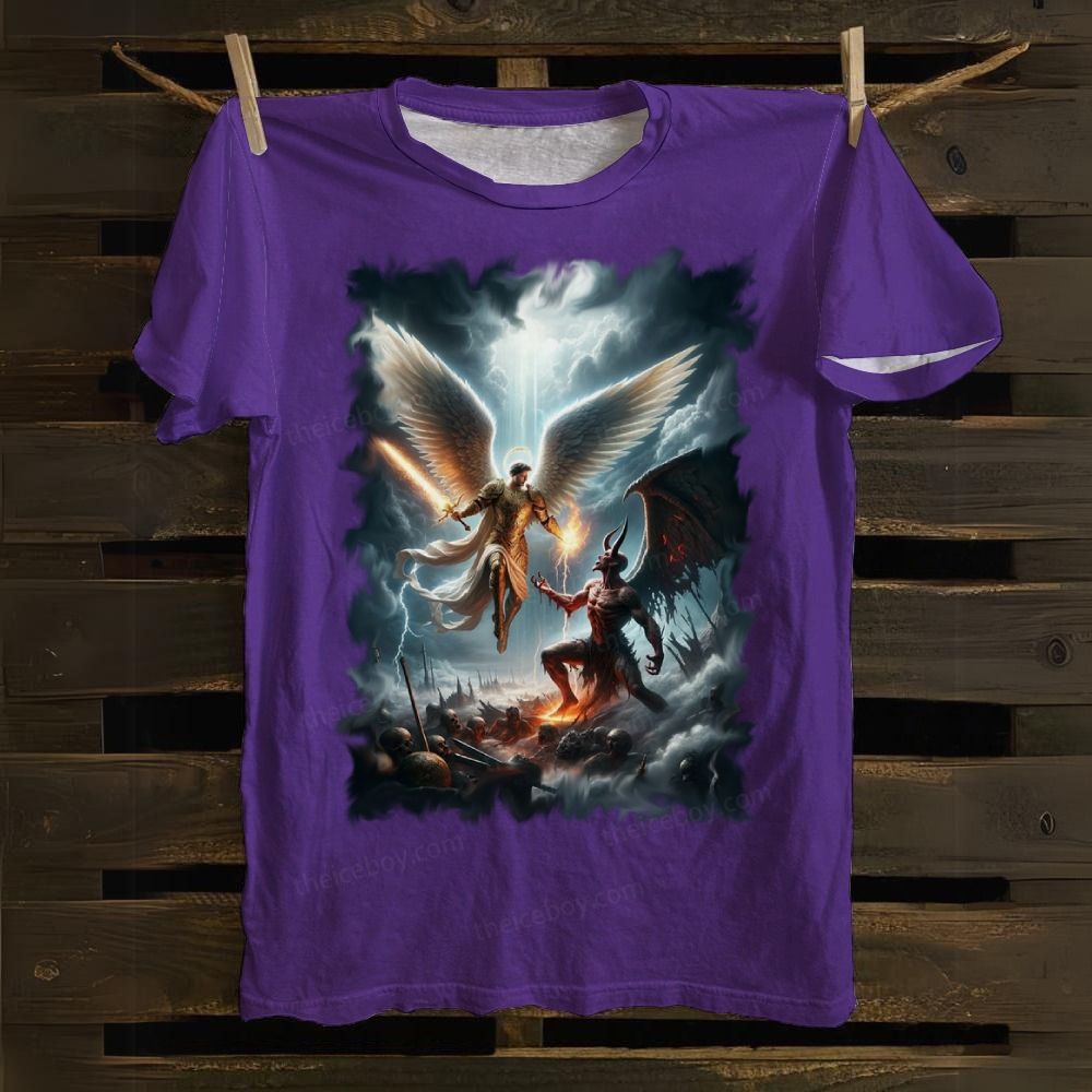Seraphim Vs Serpent Cotton T-shirt