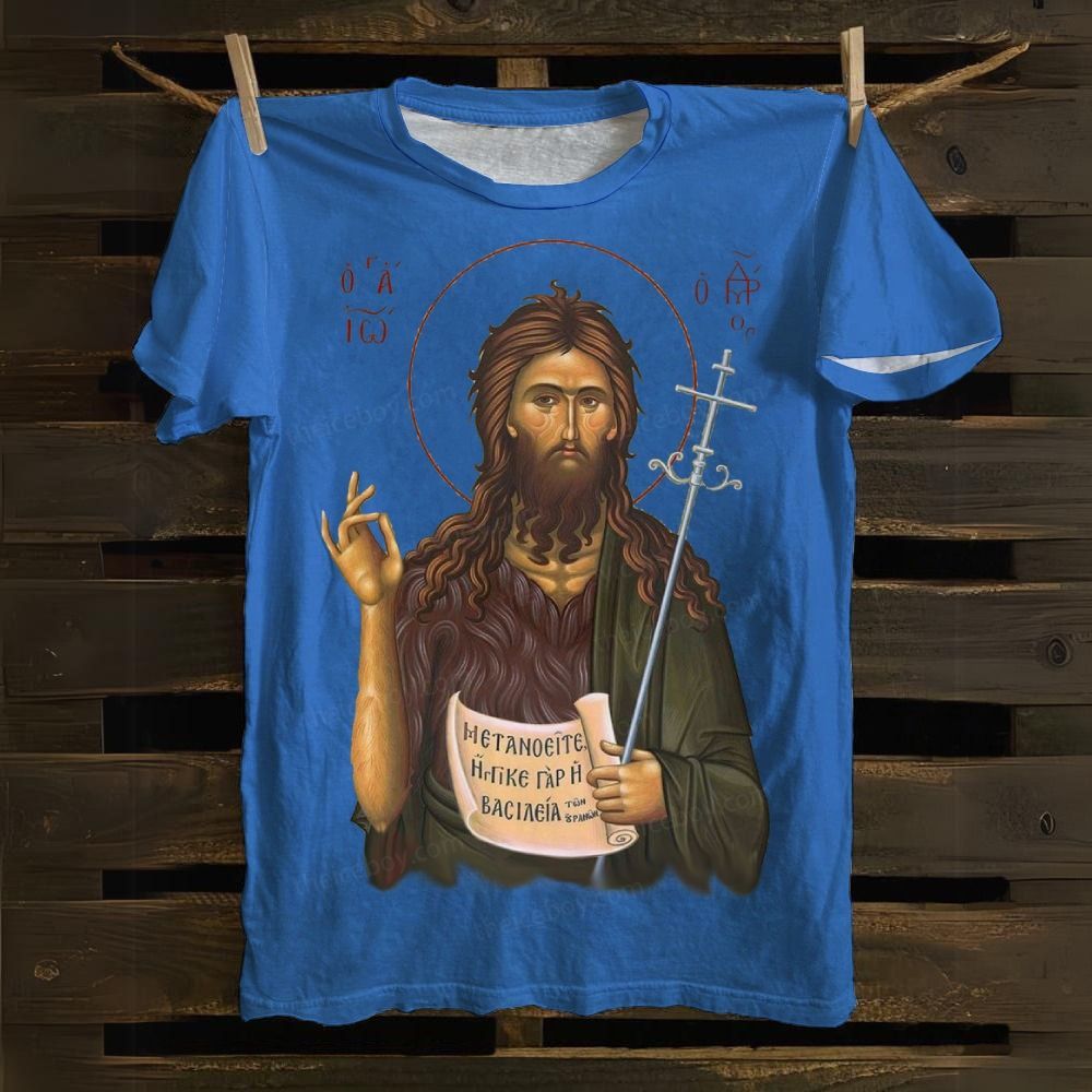 The Birth Of A Pioneer Of Monasticism Cotton T-shirt