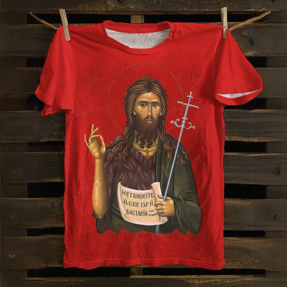 The Birth Of A Pioneer Of Monasticism Cotton T-shirt