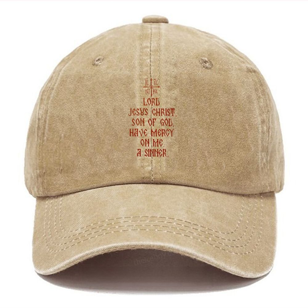 Lord Jesus Christ Unisex Vintage Casual Washed Cap