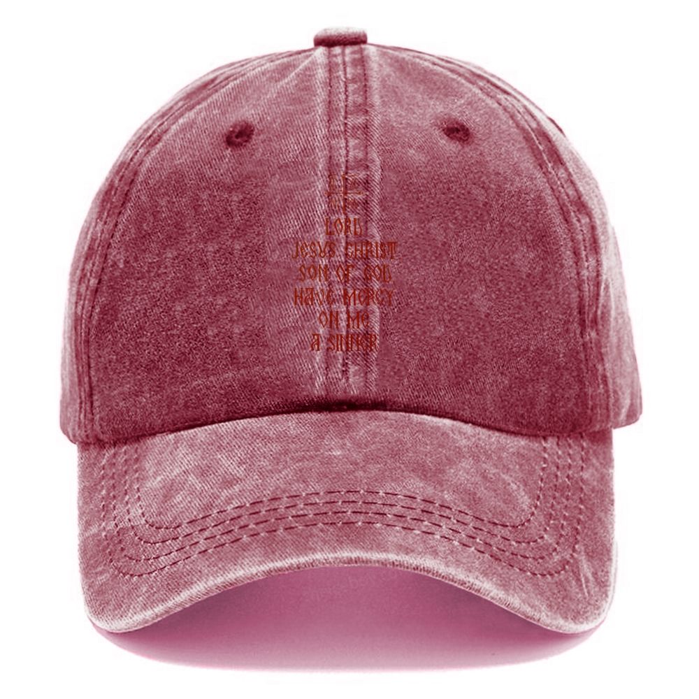 Lord Jesus Christ Unisex Vintage Casual Washed Cap