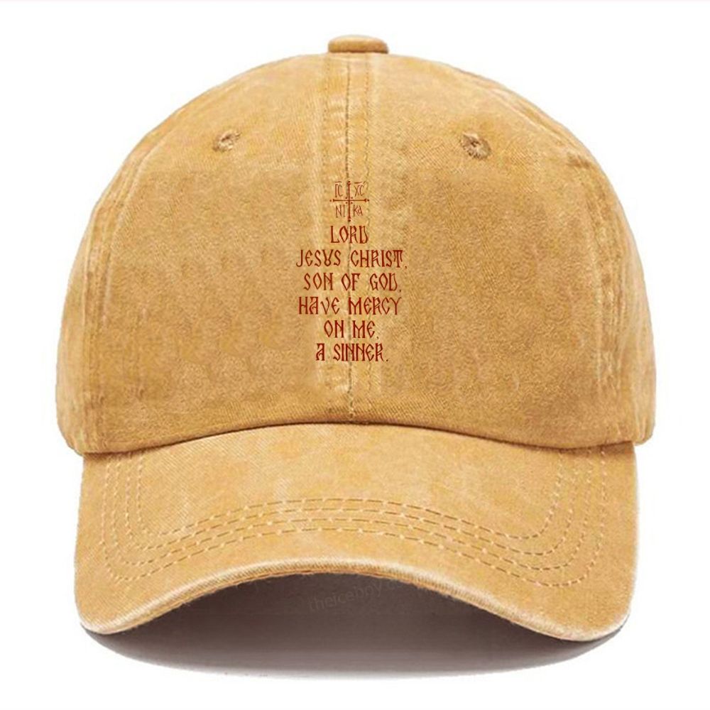 Lord Jesus Christ Unisex Vintage Casual Washed Cap