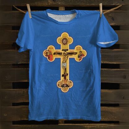 Orthodox Cross Icon Cotton T-shirt