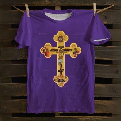 Orthodox Cross Icon Cotton T-shirt