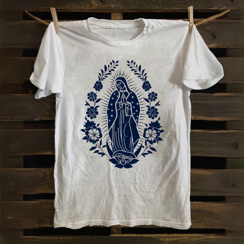 Ornate Our Lady Of Guadalupe Cotton T-shirt