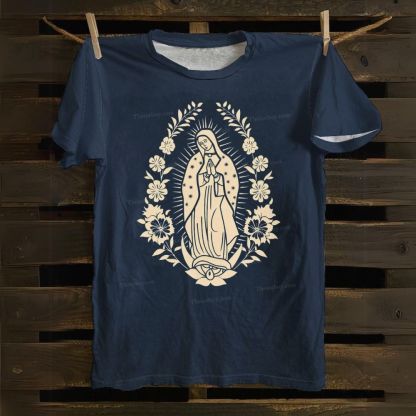 Ornate Our Lady Of Guadalupe Cotton T-shirt