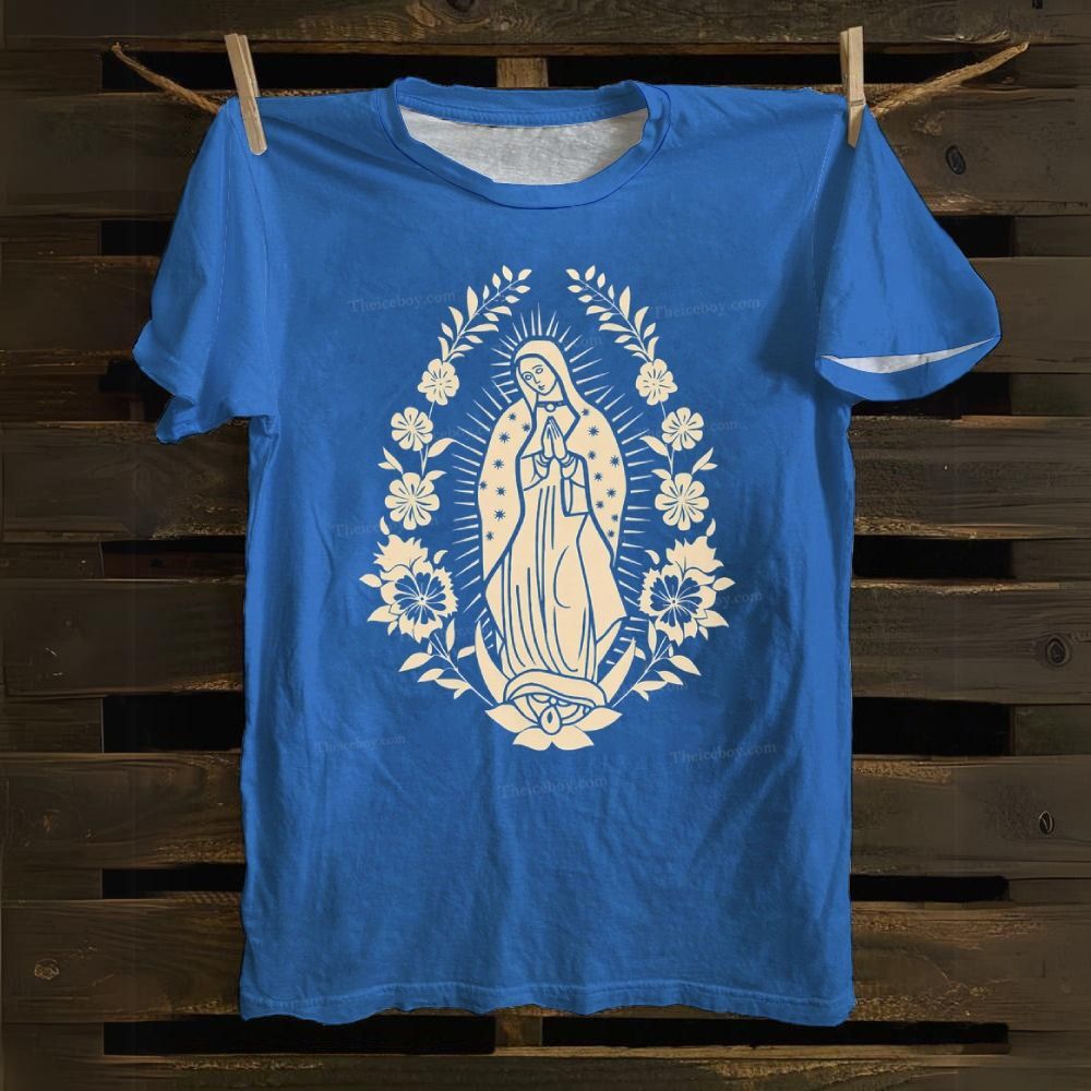 Ornate Our Lady Of Guadalupe Cotton T-shirt