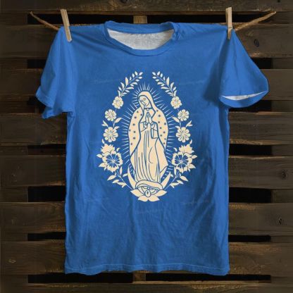 Ornate Our Lady Of Guadalupe Cotton T-shirt