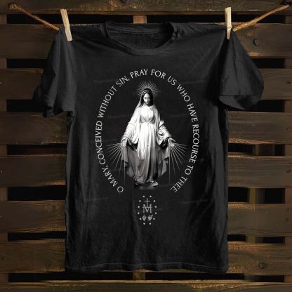 Oh Mary conceived without sin Cotton T-shirt