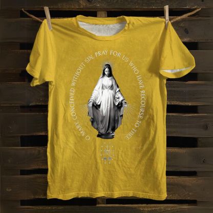 Oh Mary conceived without sin Cotton T-shirt