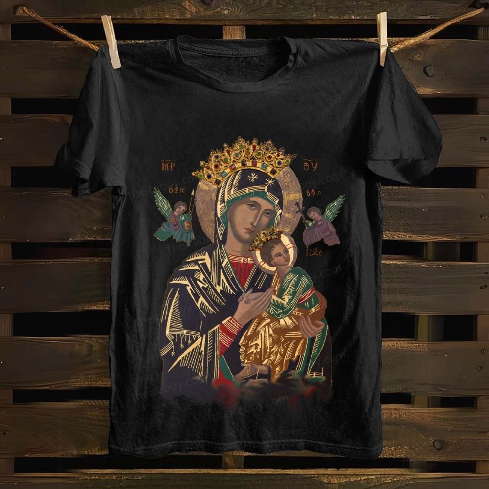 Our Lady Of Perpetual Help Cotton T-shirt