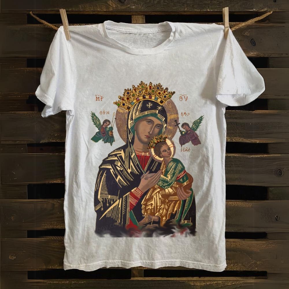Our Lady Of Perpetual Help Cotton T-shirt