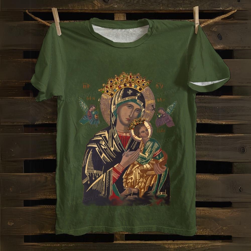Our Lady Of Perpetual Help Cotton T-shirt