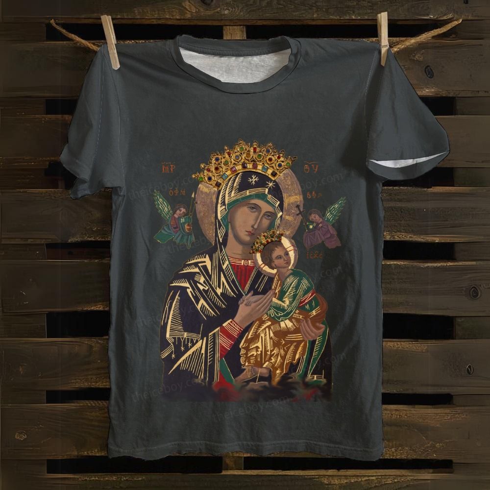 Our Lady Of Perpetual Help Cotton T-shirt