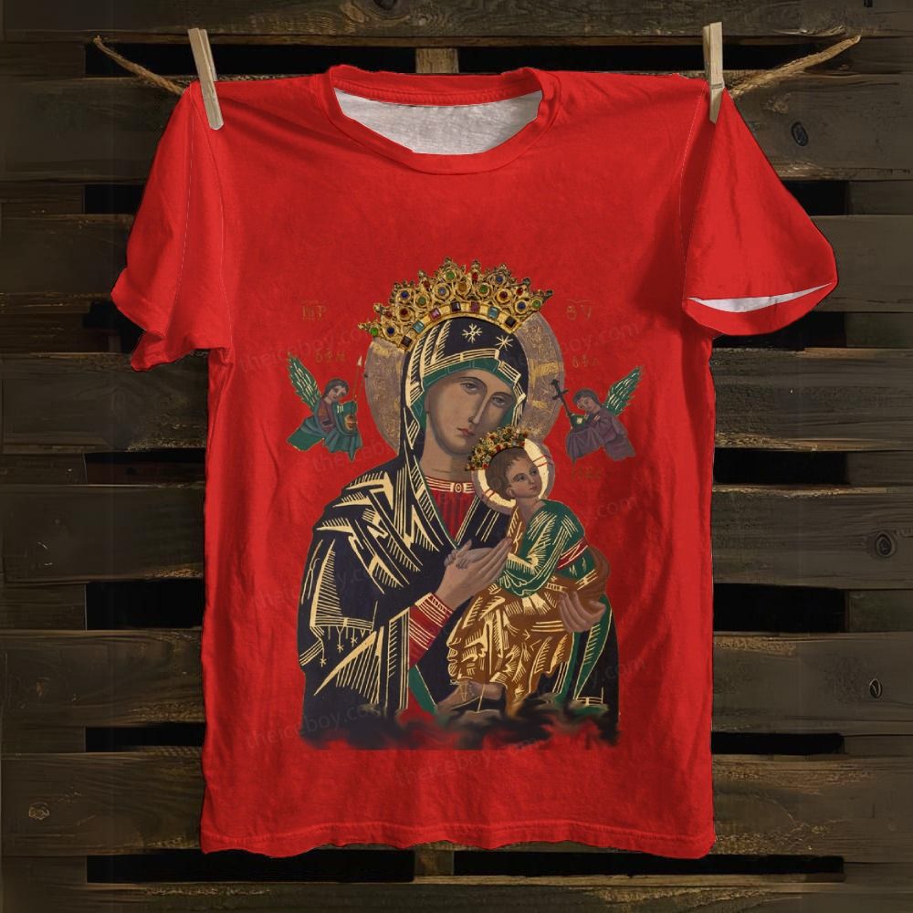 Our Lady Of Perpetual Help Cotton T-shirt