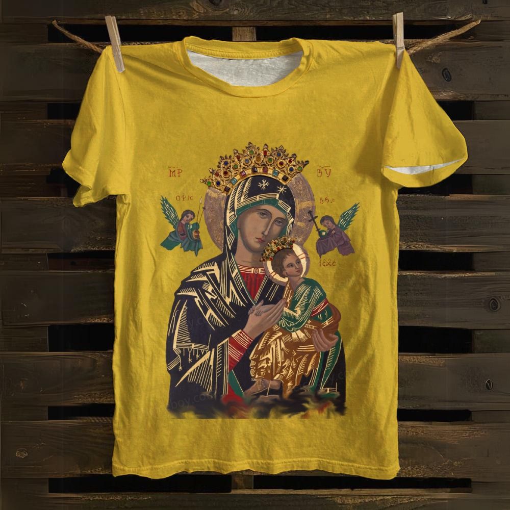 Our Lady Of Perpetual Help Cotton T-shirt