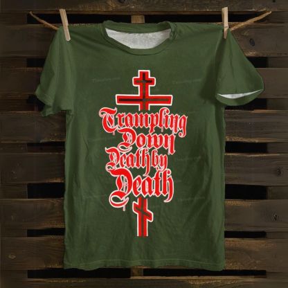 Orthodox Cross with Paschal Cotton T-shirt 