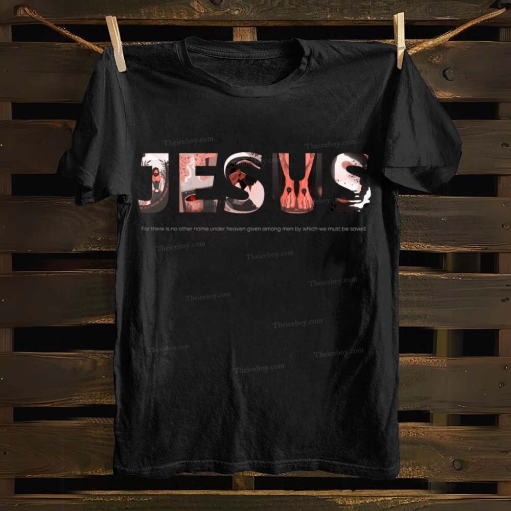 Jesus Alphabet Art Cotton T-shirt