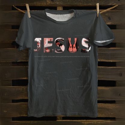 Jesus Alphabet Art Cotton T-shirt