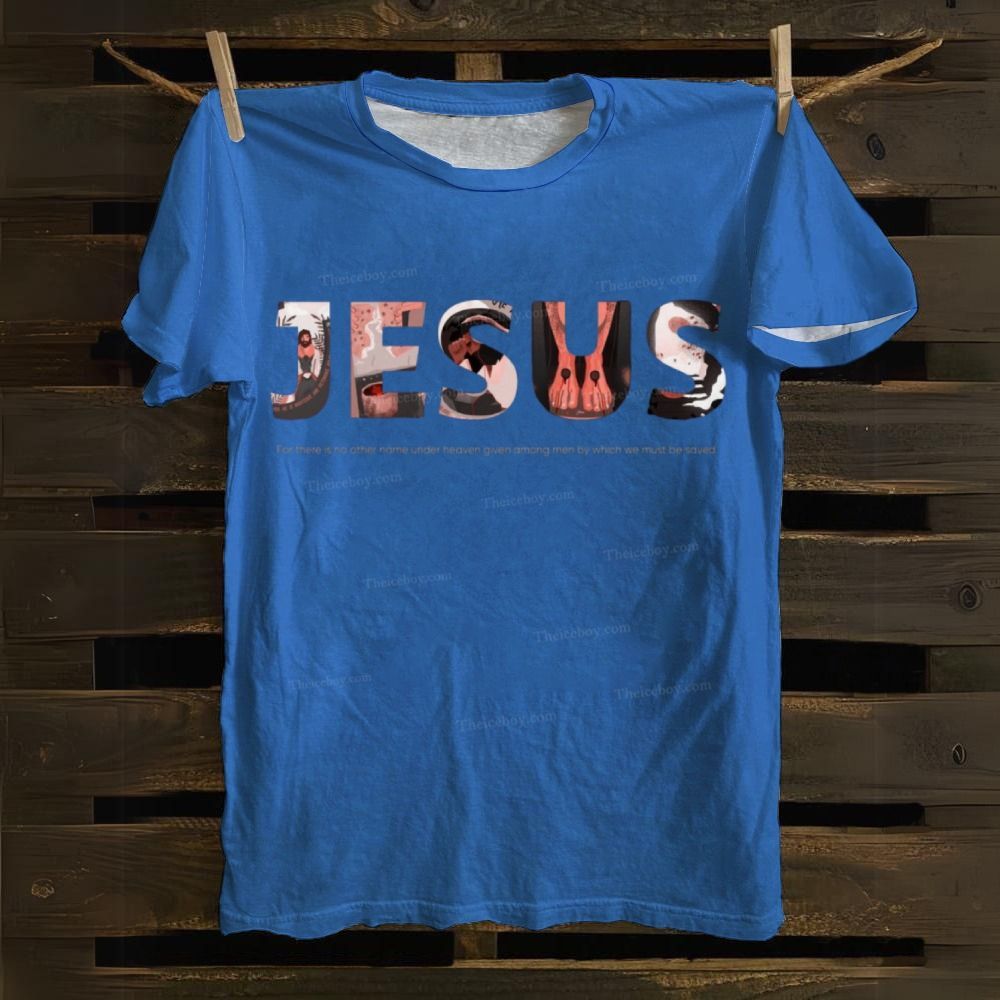 Jesus Alphabet Art Cotton T-shirt
