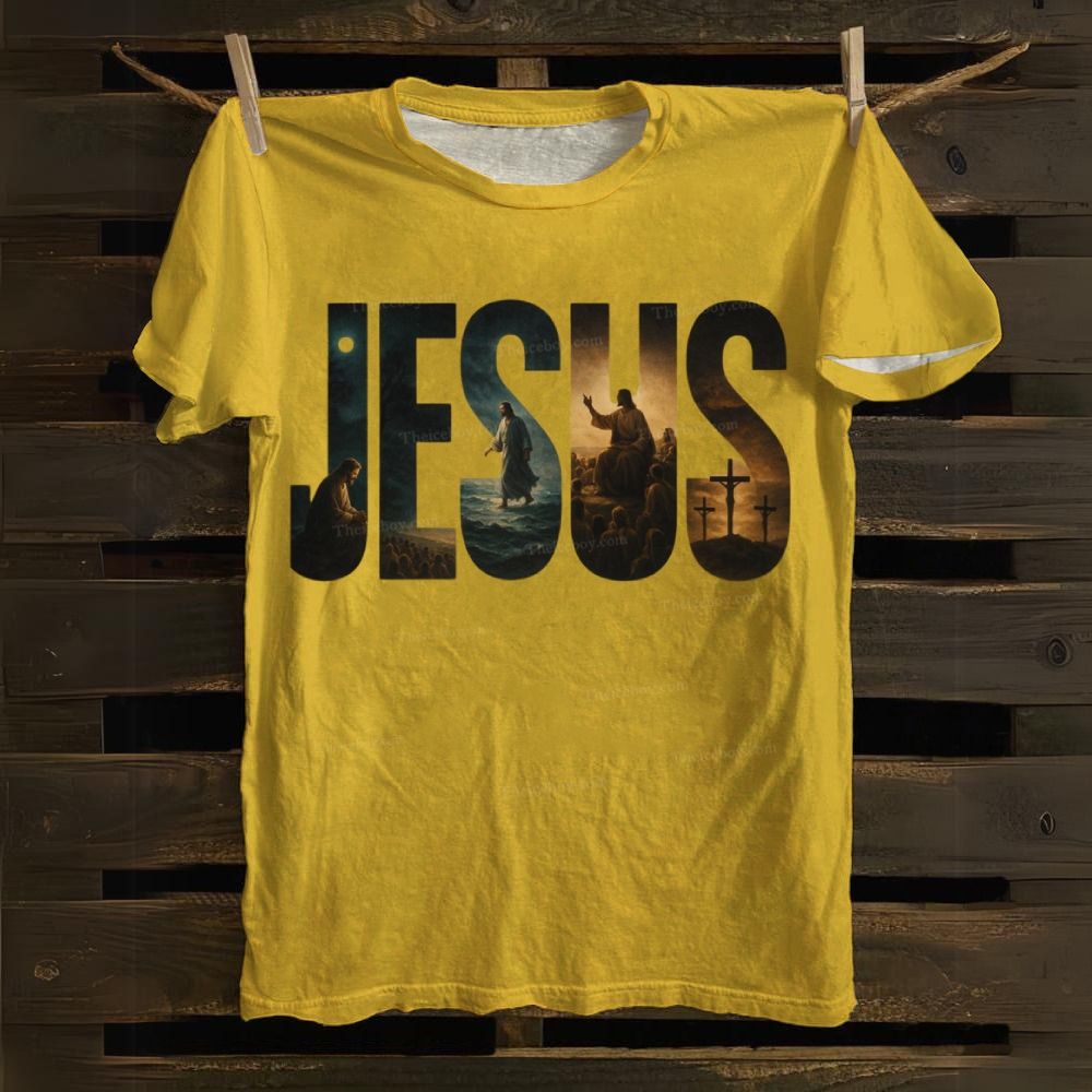 Jesus Art Cotton T-shirt