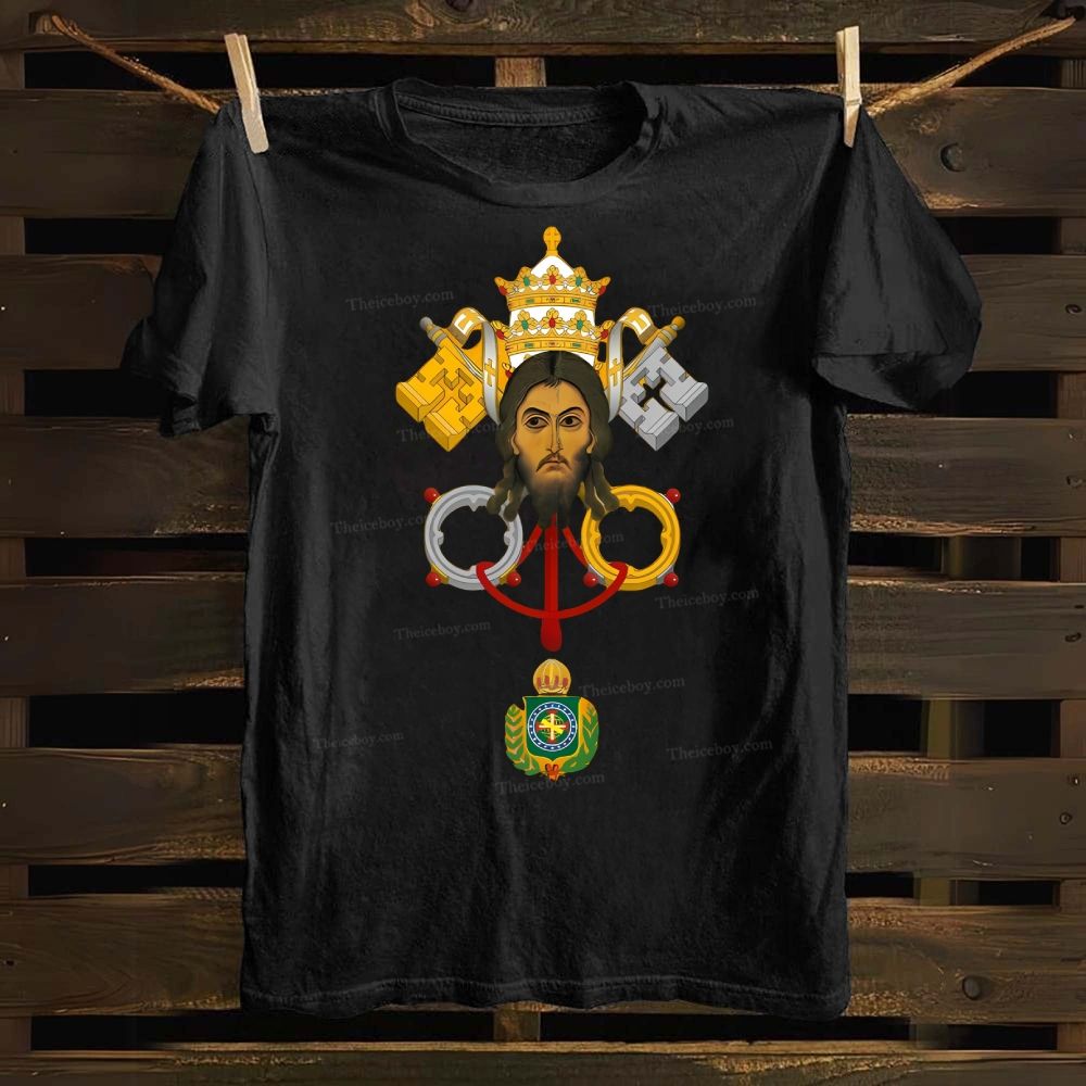 Papal Coat of Arms Crossed keys Cotton T-shirt