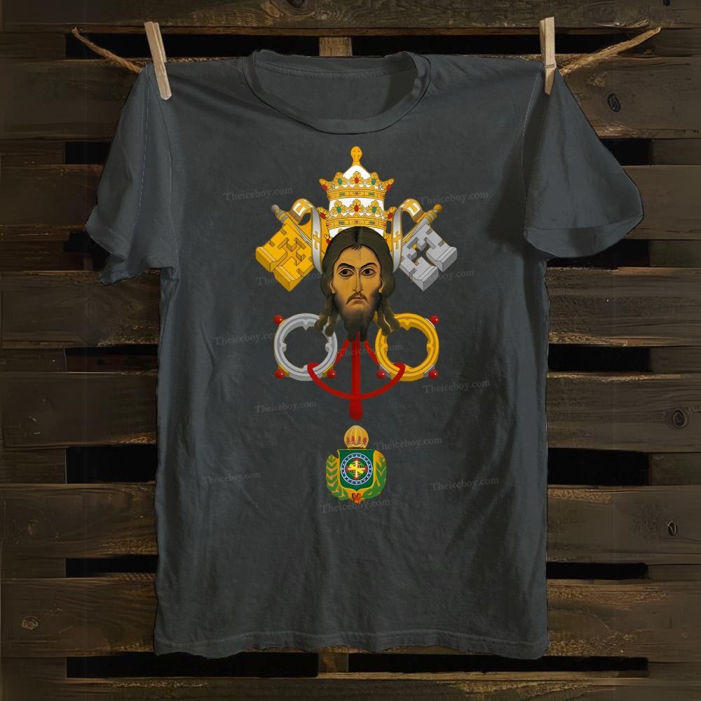 Papal Coat of Arms Crossed keys Cotton T-shirt