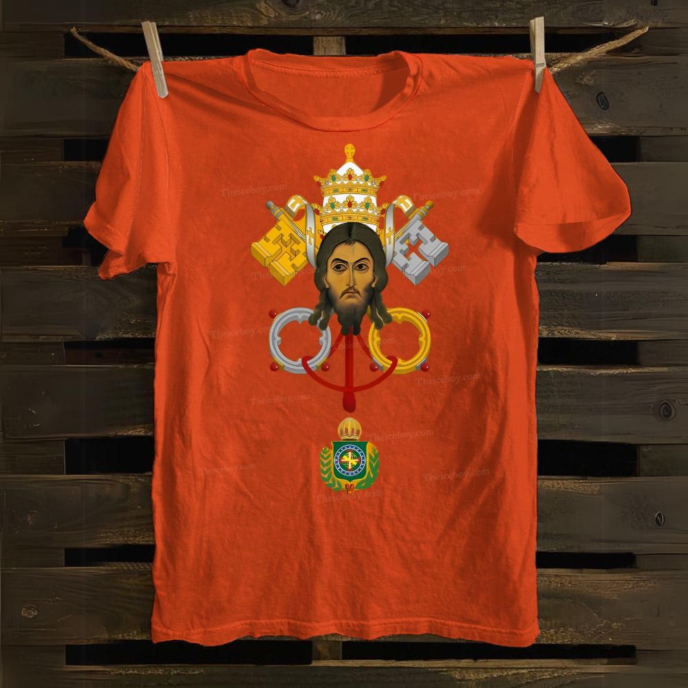 Papal Coat of Arms Crossed keys Cotton T-shirt