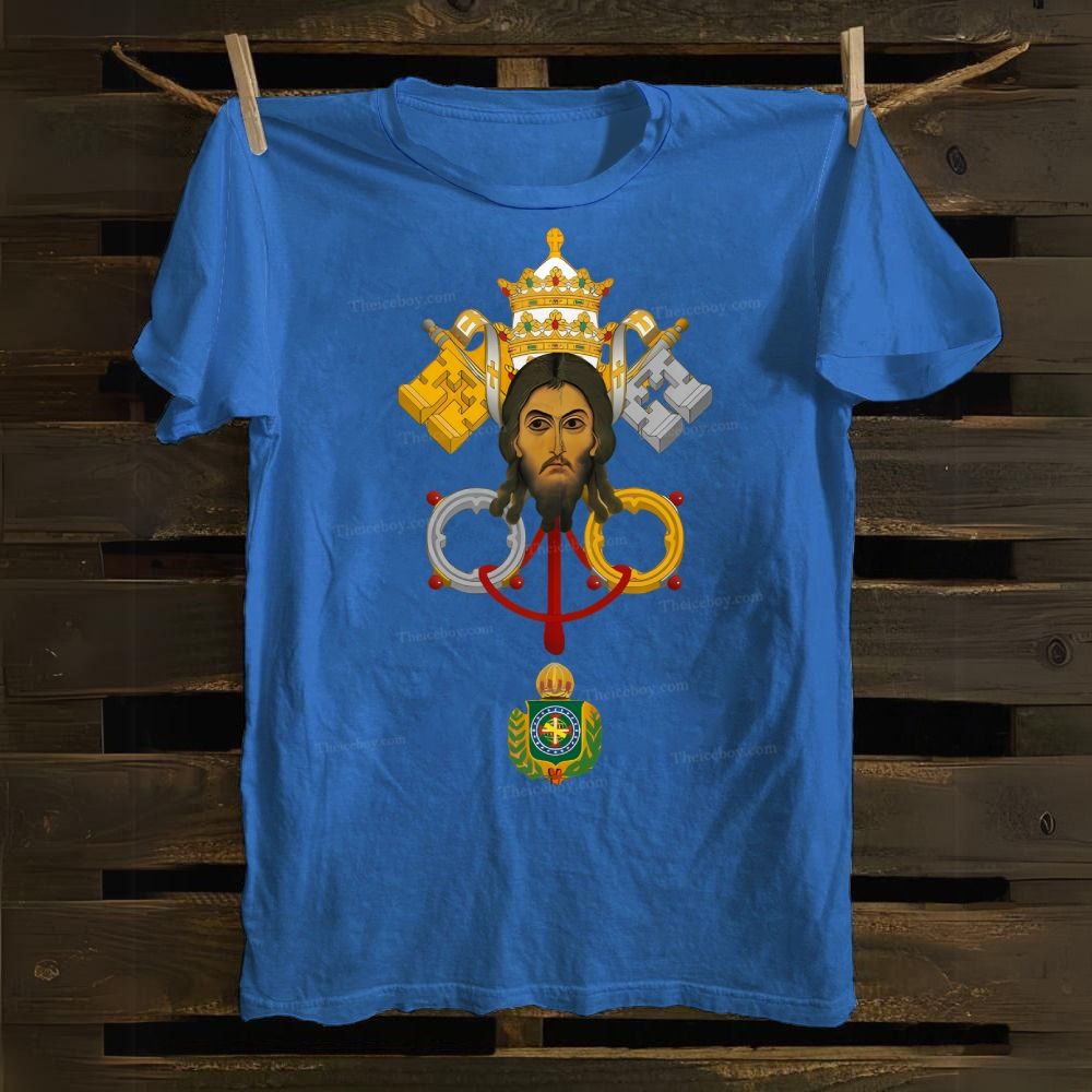 Papal Coat of Arms Crossed keys Cotton T-shirt