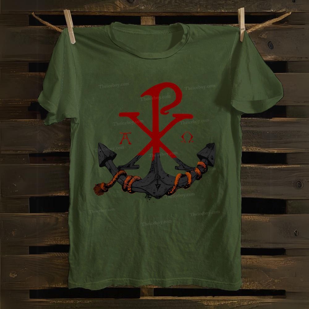 Chi Rho Anchor Cotton T-shirt