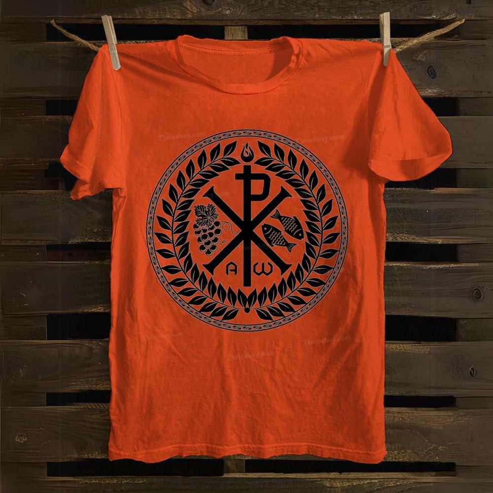 Monogram of Jesus Christ Chrismon Magnet Cotton T-shirt