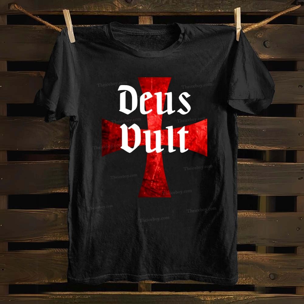 DEUS VULT Cross Cotton T-shirt