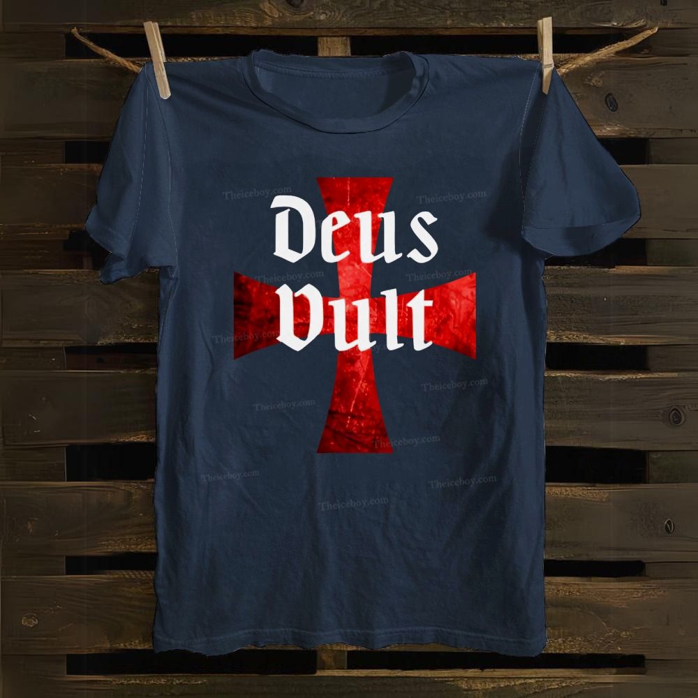DEUS VULT Cross Cotton T-shirt