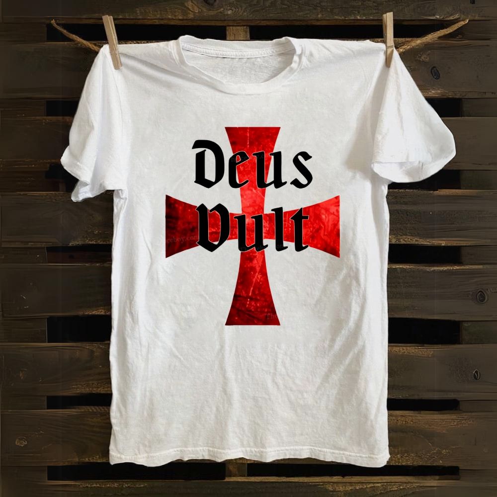 DEUS VULT Cross Cotton T-shirt