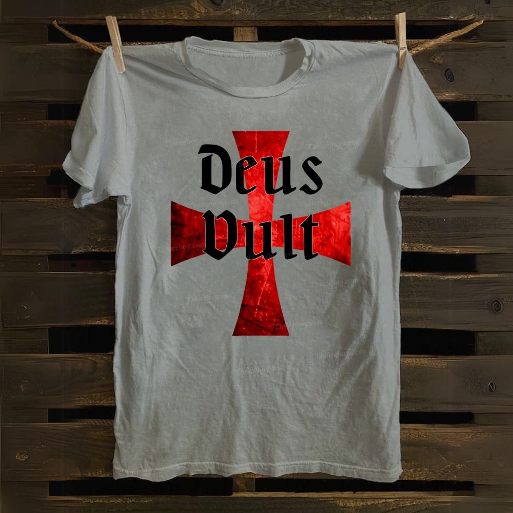 DEUS VULT Cross Cotton T-shirt
