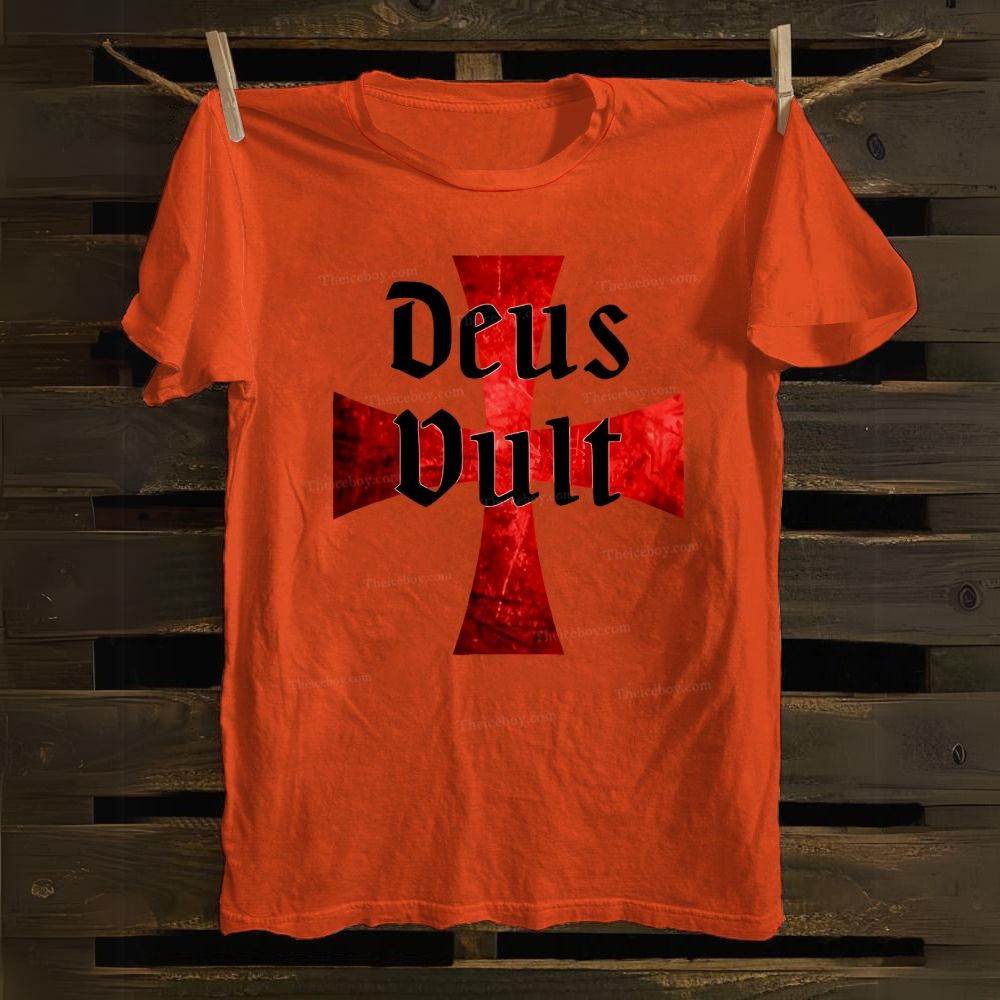 DEUS VULT Cross Cotton T-shirt