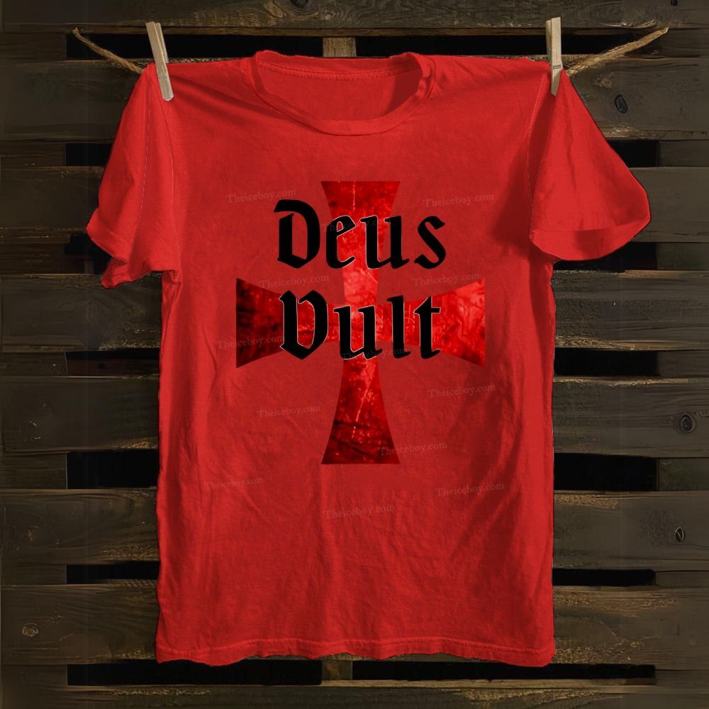 DEUS VULT Cross Cotton T-shirt