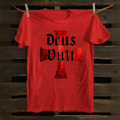 DEUS VULT Cross Cotton T-shirt