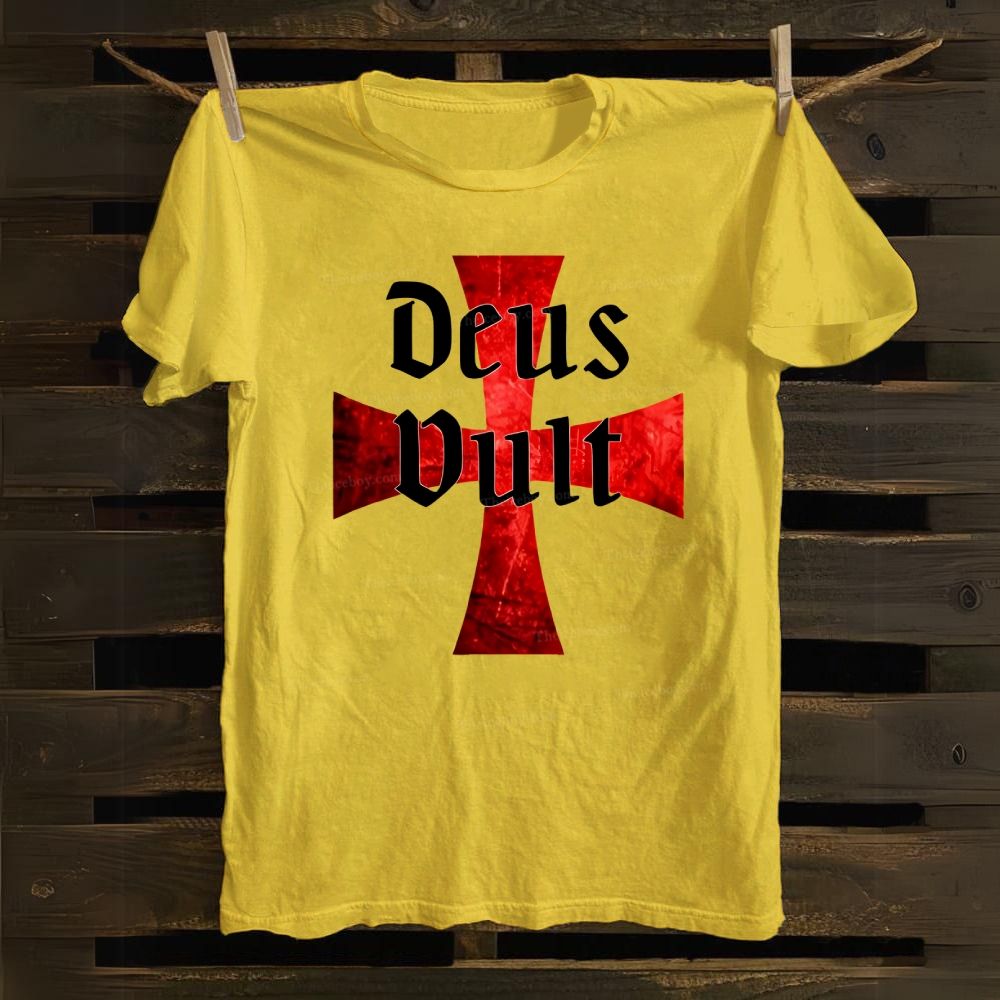 DEUS VULT Cross Cotton T-shirt