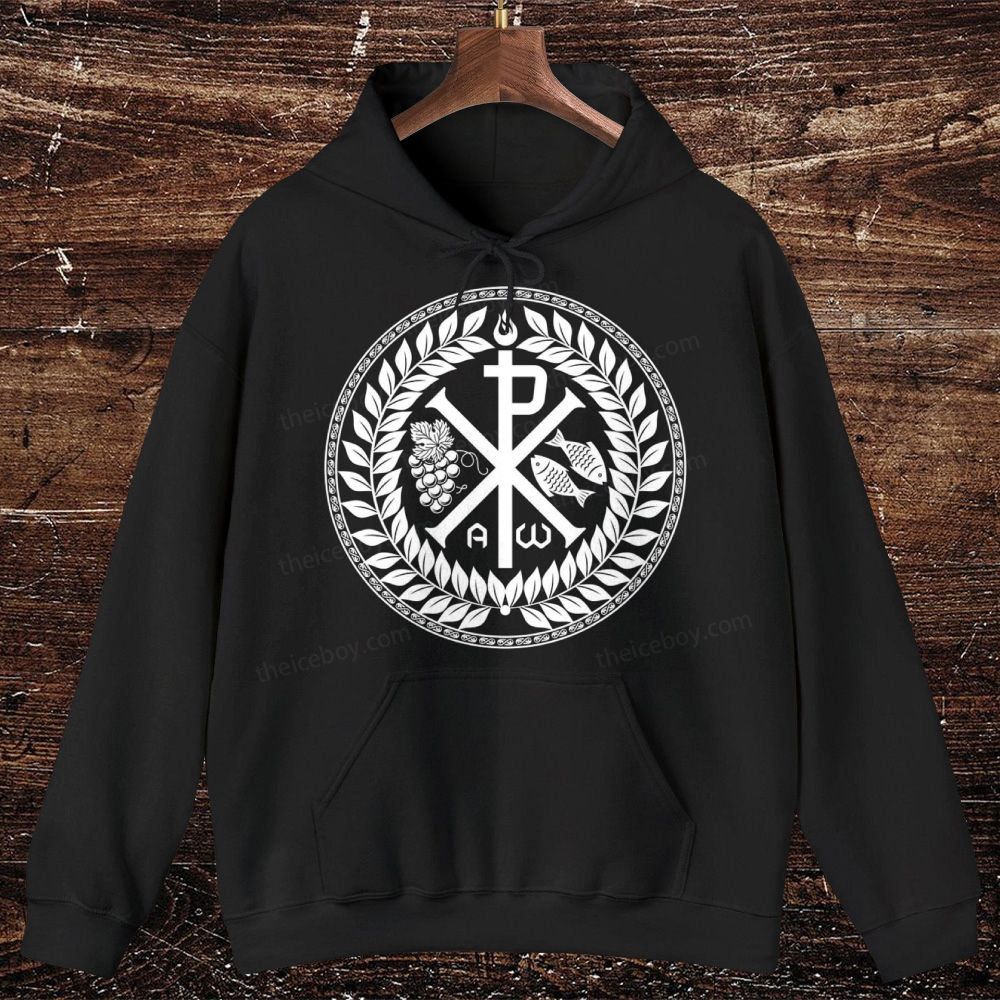 Monogram of Jesus Christ Chrismon Magnet Oversized Cotton Hoodies