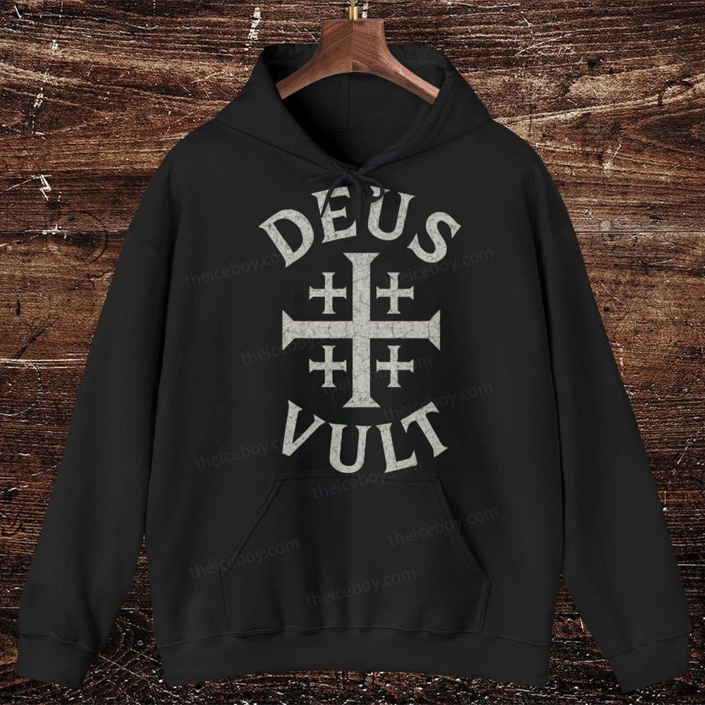Deus Vult Oversized Cotton Hoodies