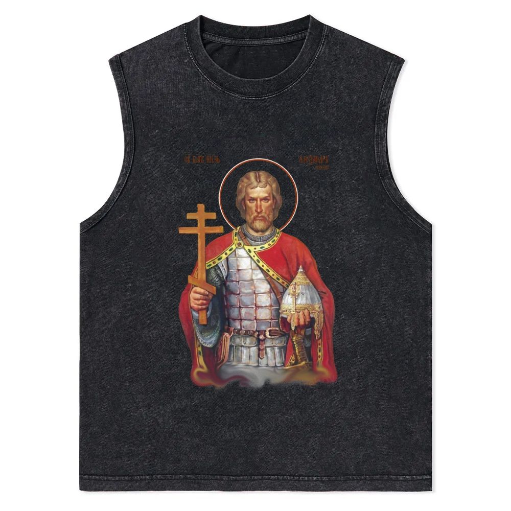 Alexander Nevsky Christian Snowflake Washed Vest