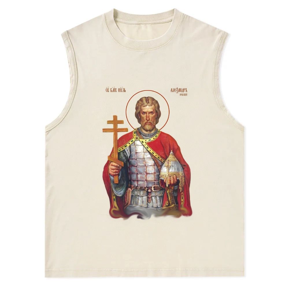 Alexander Nevsky Christian Snowflake Washed Vest
